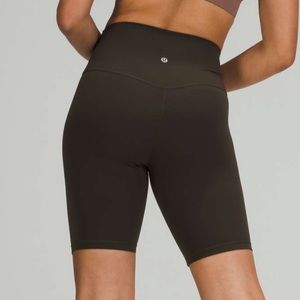 Lululemon Dark Olive Align Biker Shorts